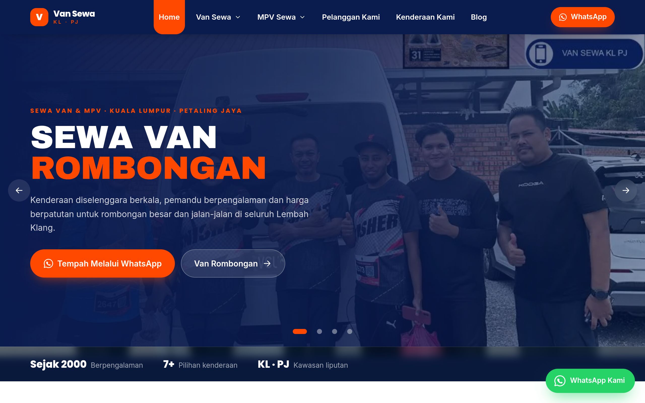 Screenshot of Van Sewa KL/PJ